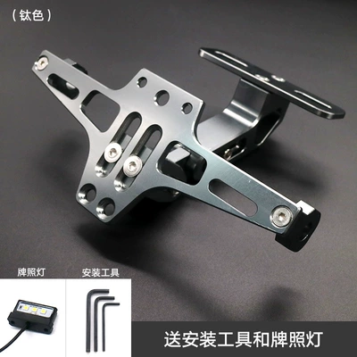 Plate Holder Electric Motorcycle Rear License Plate | License plate holder/license plate holder - airplane-brand-frame-titanium-color-with-titanium-color-light
