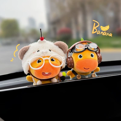 Authentic Capybara Lulu Car Ornament, Car Dashboard Display Screen Decorative Doll, Interior Car Accessory Figurine (Car ornaments) - authentic-little-puppy-lulu-overalls-lulu