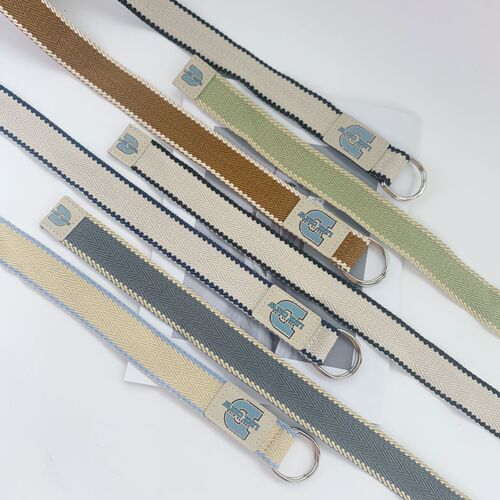 Korean canvas strap student belt for women, rainbow striped, Instagram-style personalized belt for men, simple and versatile denim belt