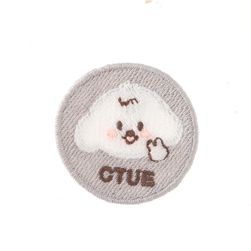 かわいいクマと子犬の刺繍ステッカー、ベビー服アクセサリー、子羊パッチステッカー、手元帳ステッカー、スカーフと帽子ステッカー|undefined
