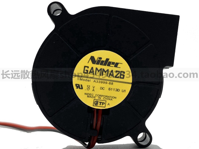 原装日本NIDEC A33999-68 5015 12V 0.17A 5CM离心涡轮鼓风机风扇