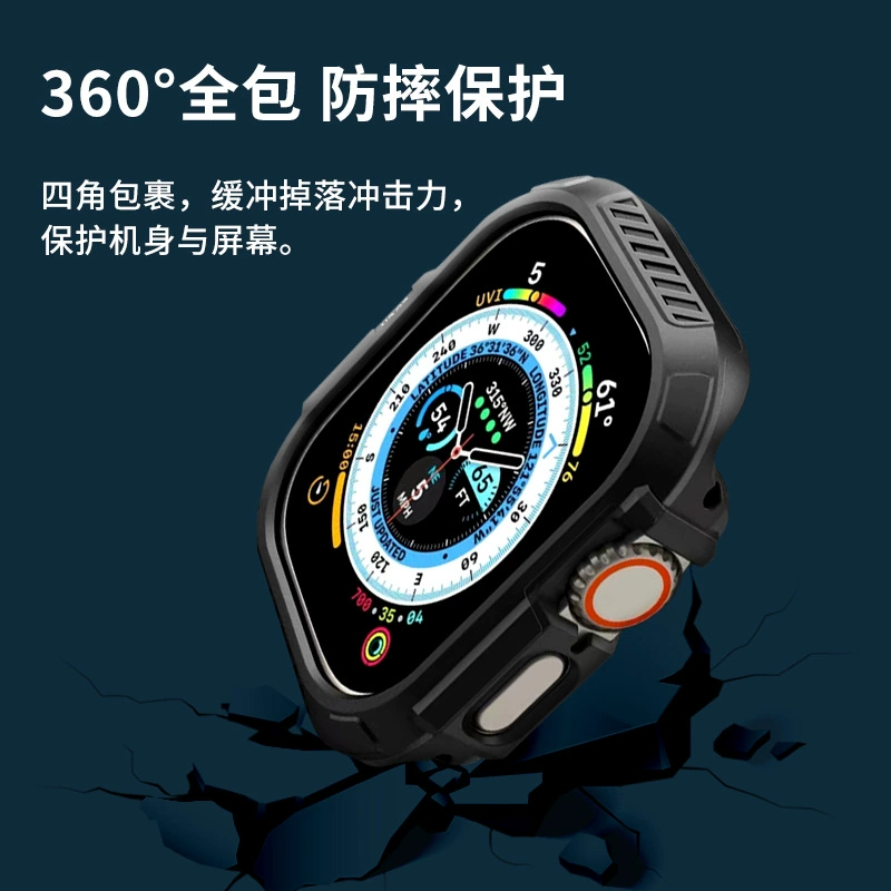 Новая модель подходит для Apple Watch iWTCAH9/8/7/6, защитный чехол Spige-LOCK FIT с жесткой застежкой для ПК.