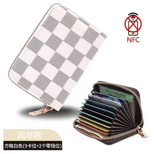 Piano accordion card holder with multiple card slots, large capacity, ID card, driver's license, small and exquisite card case for men and women, multifunctional casual wallet