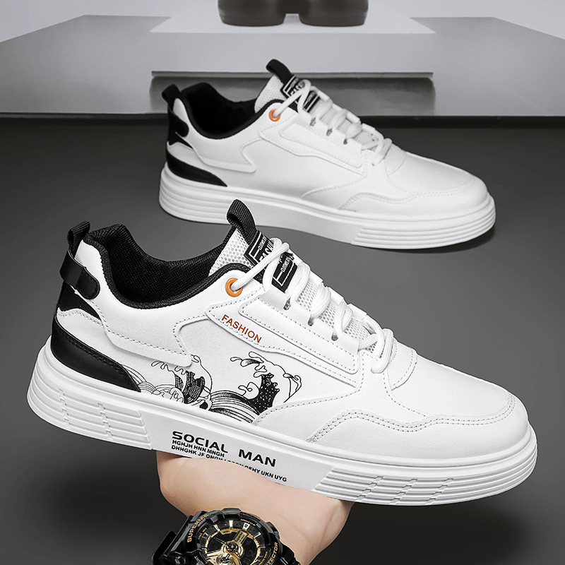 plus size men's shoes cross-border foreign trade 4546 sneaker summer new breathable board shoes men's shoes casual white shoes