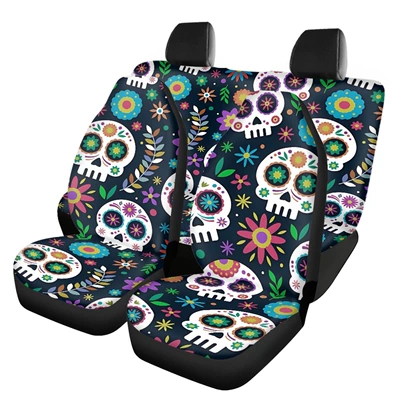Cross-border Halloween-themed sugar skull Universal seat cover - 20260902-1f9-1-onesize