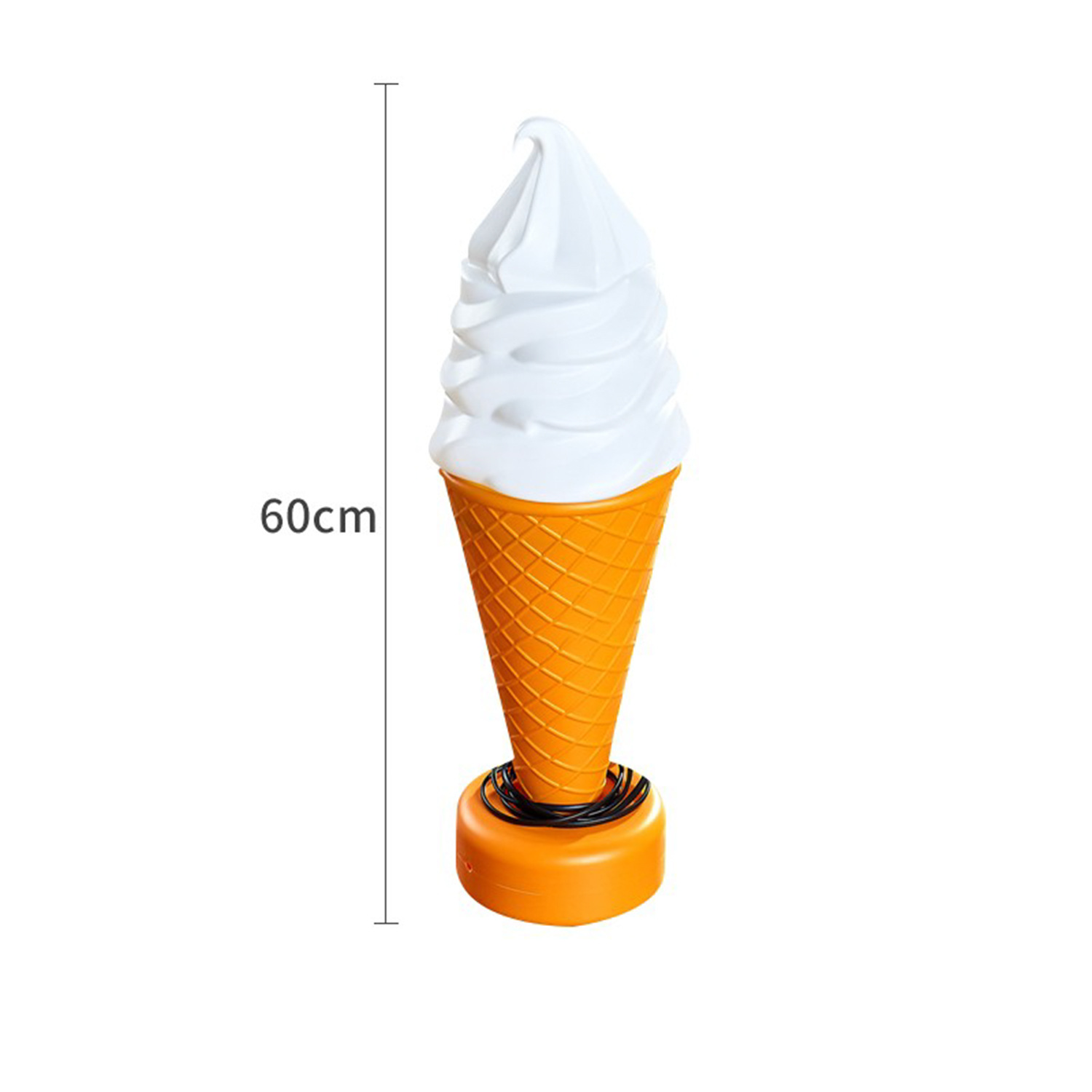 1.5 Miko simulación de helado modelo de lámpara de color cambiante de forma de helado comercial drenaje iluminación caja de luz publicitaria