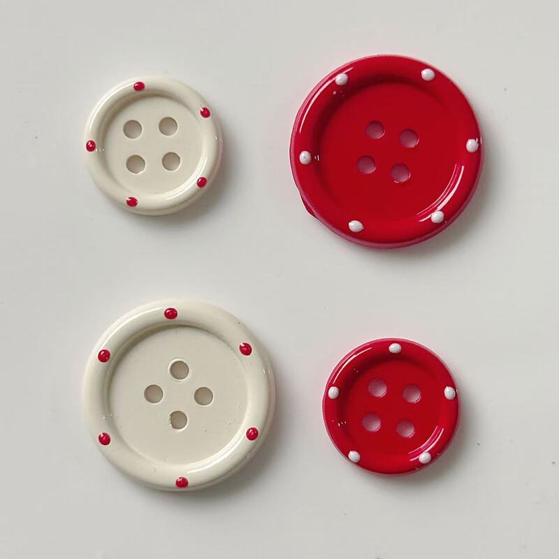 New Drip Point Red Off-White Round Buttons DIY Handmade Materials Clothing Accessories Buttons Mobile Phone Case Shoe Flowers New Drip Point Red Off-White Round Buttons DIY Handmade Materials Clothing Accessories Buttons Mobile Phone Case Shoe Flowers