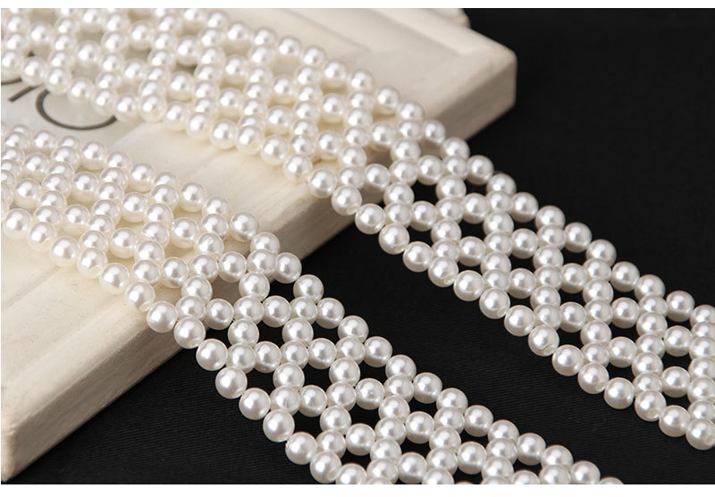 Wholesale Fashion Elastic Pearl Beaded Belt Nihaojewelry display picture 8