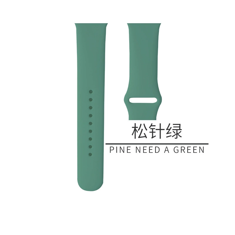 Silicone watch strap (Apple compatible), generations 1–9/SE, standard & extended, multiple colors