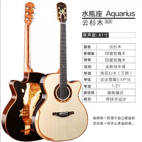 Guitar, zodiac signs handmade