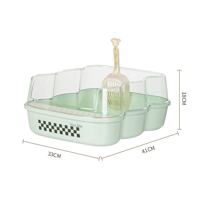 Baja de arena para gatos semicerrada de alto borde para gatos inodoro anti-salpicaduras de excremento para gatos enviando paleas de arena para gatos super grandes personalizados