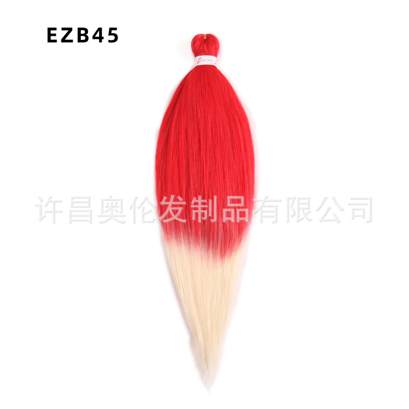 EZ peluca floja suave de fibra química africana 26 pulgadas 90 gramos de PVC bicolor ignífugo seda de baja temperatura gran trenza