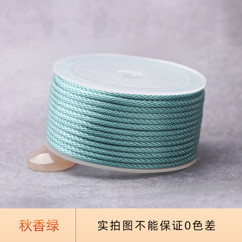 Cordón de maíz de 3mm tejido a mano pulsera collar colgante cordón de joyería grueso oro corda de brazalete resistente al por mayor