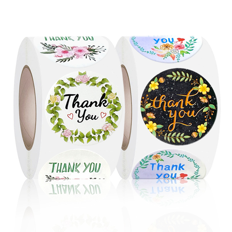 Thank you stickers Thank you for your stickers Factory spot special 1-inch 2.5CM gift packaging decoration seal sticker