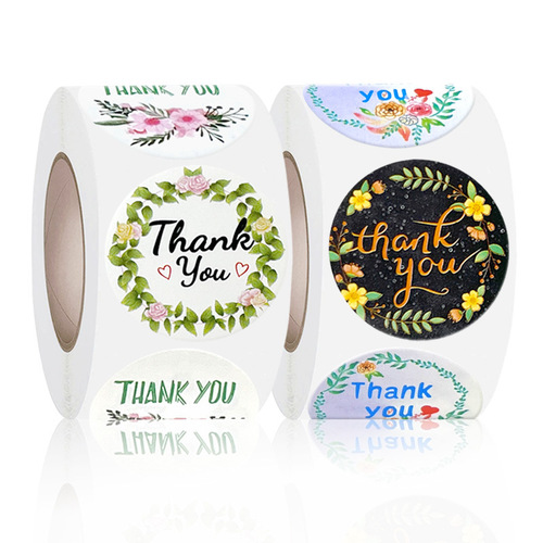Thank you sticker, thank you sticker factory 1 inch 2.5CM gift wrapping decoration sealing sticker