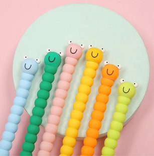 Cute Colorfulful Caterpillar Soft Gel Pen Cute Cartoon Water Pen Office Signature