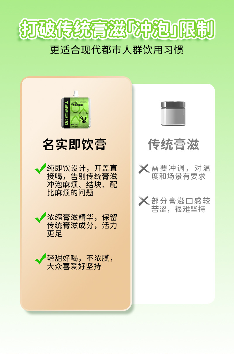 Fu Yi He Lian Gao Drink (100ml Sachet) — Food-Herb Herbal Paste Beverage for Damp-Season Wellness quality and texture