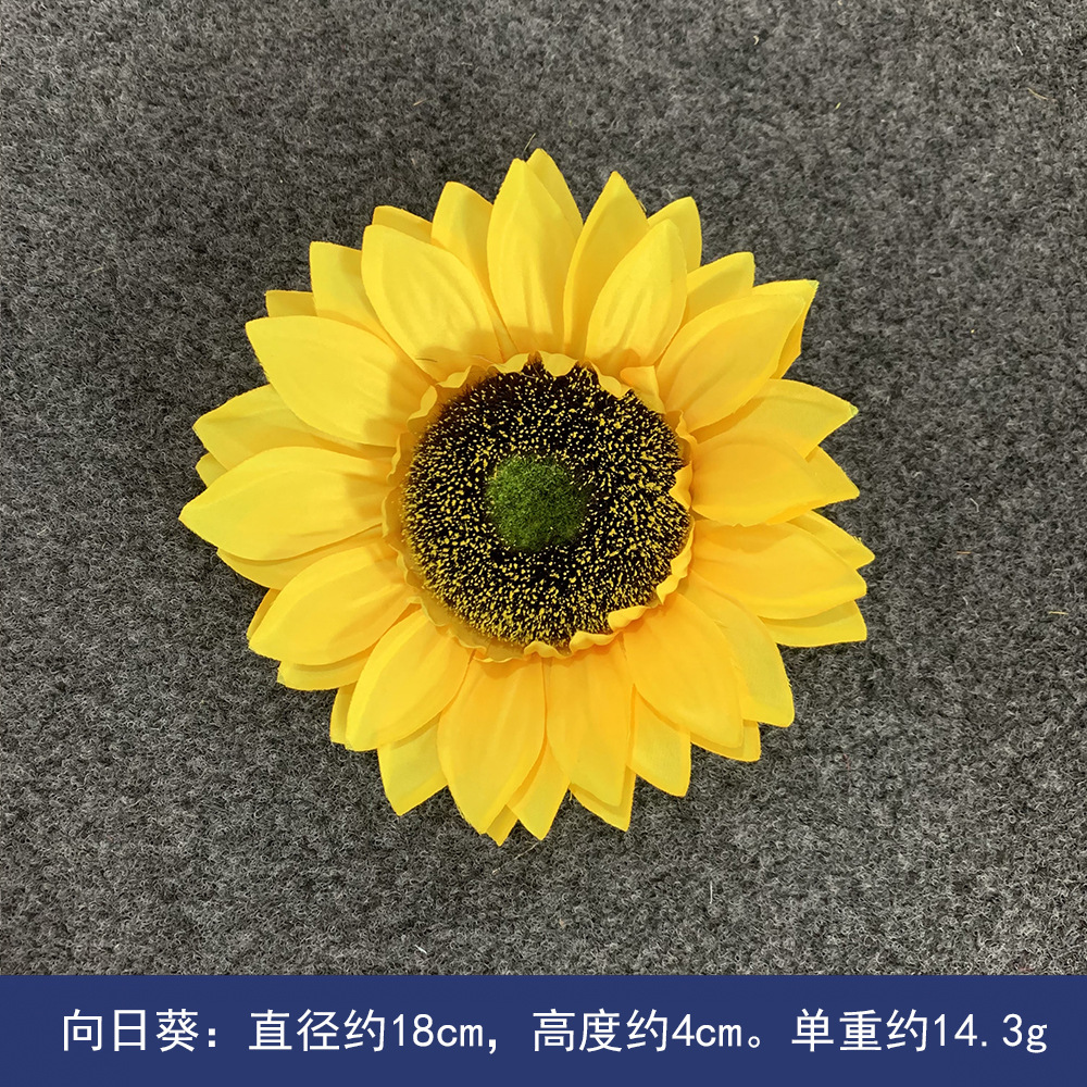 Flores de girasol simuladas girasoles cabeza de girasoles al por mayor DIY accesorios de flores falsas flores de baile ropa de decoración flores