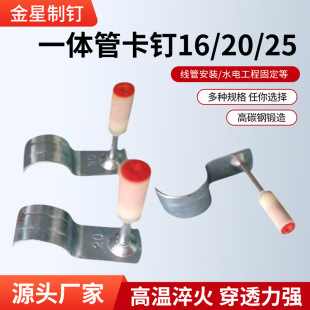 Integrated Pipe Clamp Nails, Ceiling Nails, Pipe Fixing Nails, Special Nails 25/20/16 Nails, Galvanized and Rust-Proof