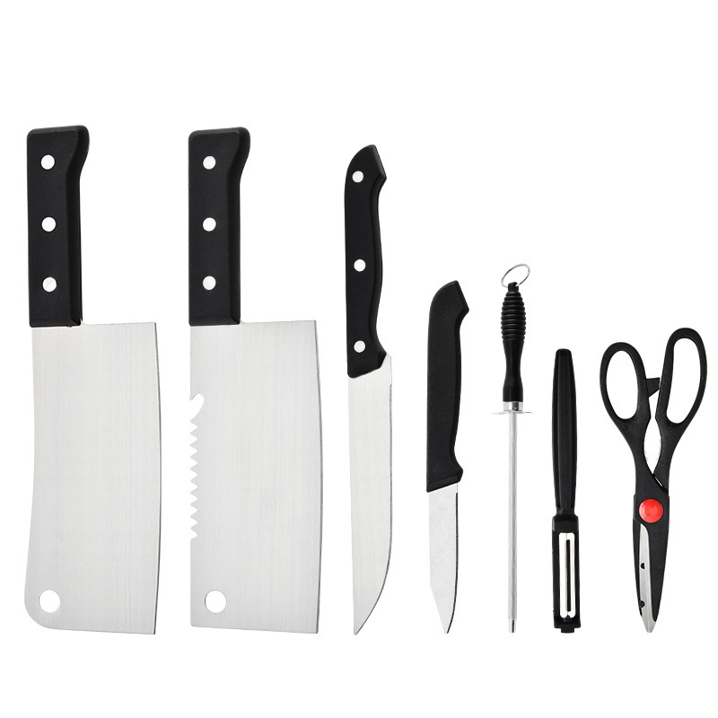 Juego de tarjeta de succión de ocho piezas de cocina Cuchillo de PP de acero inoxidable Cuchillo de chef Cuchillo de fruta Cuchillo de cocina Cuchillo de cocina Cuchillo de carne