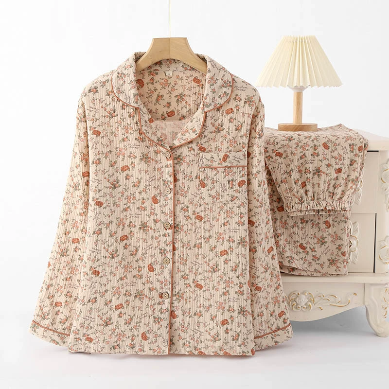 Хлопковый пижамный комплект, марля комфорт, много принтов, размеры M–L–XL