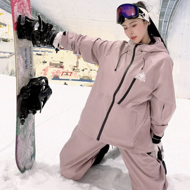 in stock Ski Resort Supply Ski Suit suit Windproof Warm Women's Loose Men's Split Plus plus size in stock Ski Resort Supply Ski Suit suit Windproof Warm Women's Loose Men's Split Plus plus size