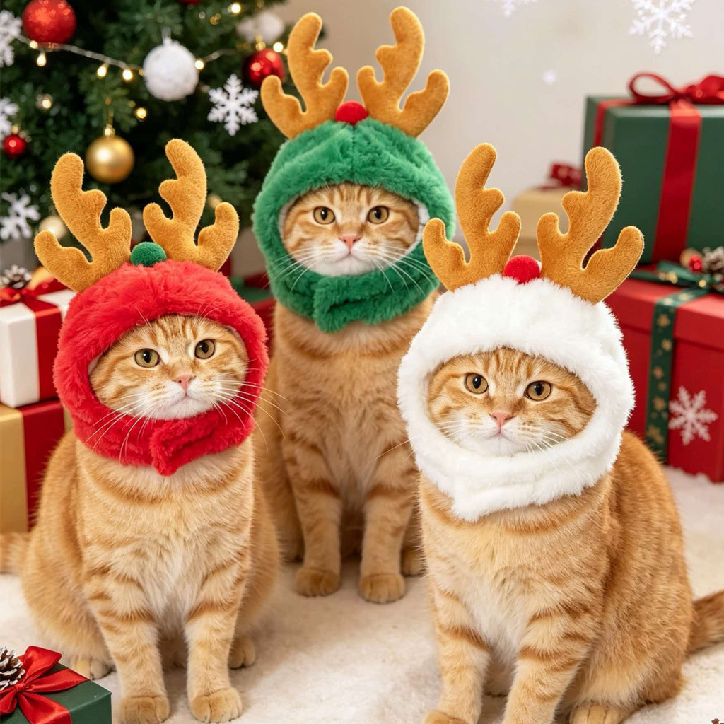 Sombrero de Navidad para Mascotas de Poliéster