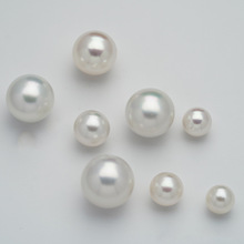 海水澳白8-17mm正圆近圆强光细微瑕珍珠裸珠散珠颗粒批发通货