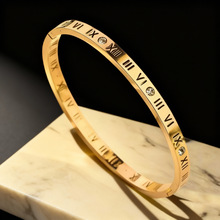 不锈钢手镯钛钢不掉色女高级感轻奢欧美个性电镀古风新款镶钻满钻