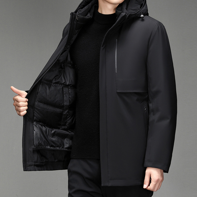 318 탈부착 가능한 화이트 구스다운 블랙 라이너