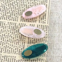 韩系ins风醋酸发夹复古琥珀色无痕边夹刘海碎发固定鸭嘴夹发卡