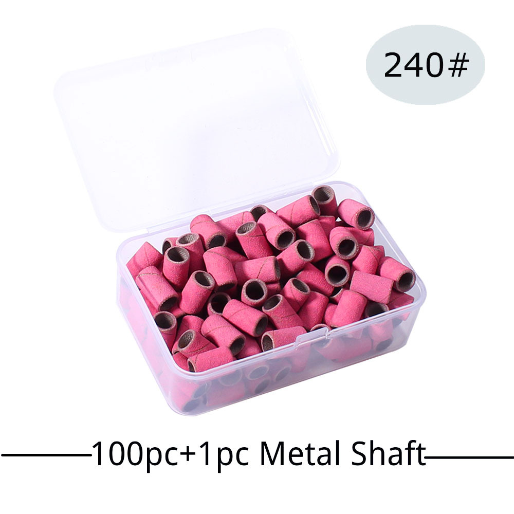 Color manicura molienda cabeza púrpura anillo de arena manicura anillo de arena máquina de pulir dedicado 100 unids/caja