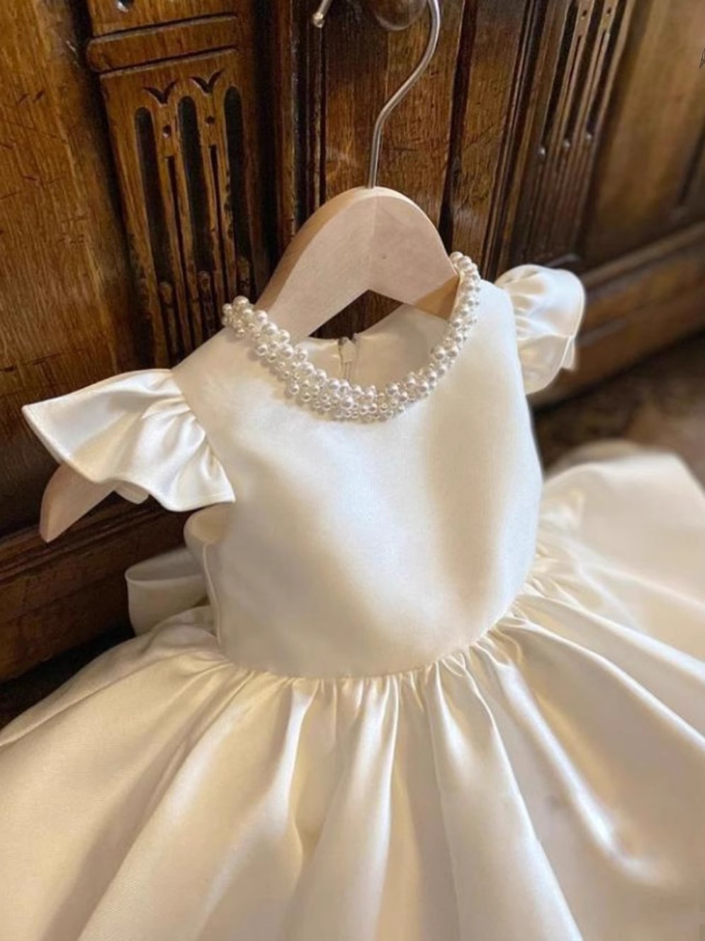 Summer children's small princess costume, white wedding dress girl's, tulle 3