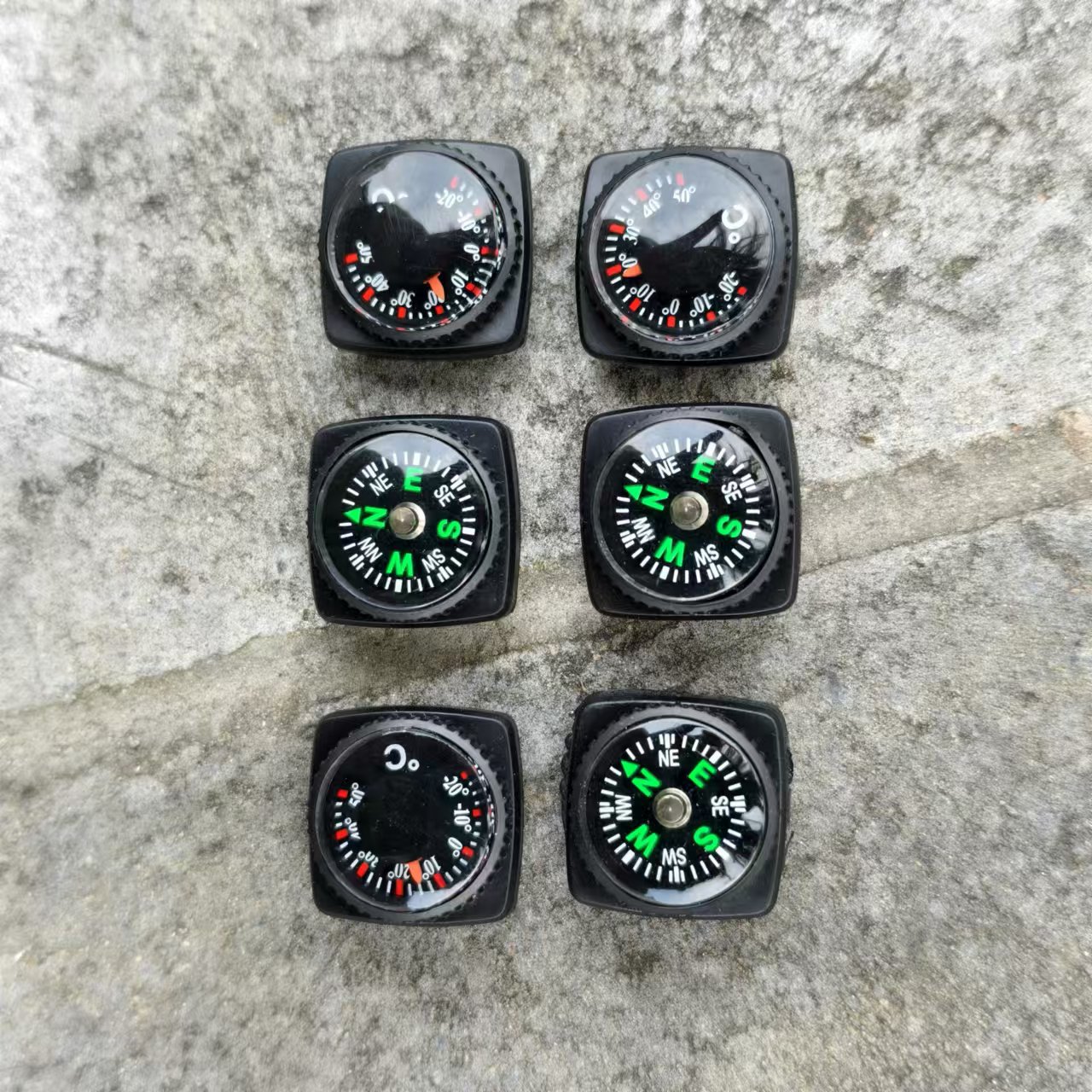 Cordón de paraguas llavero pulsera compás de pulsera accesorios termómetro 20mm termómetro plástico C