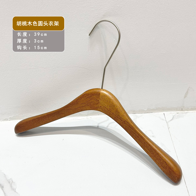 Tienda de ropa tienda de ropa especial para mujeres percha de ropa pantalones clip de nogal de madera maciza percha antideslizante de madera al por mayor image 13