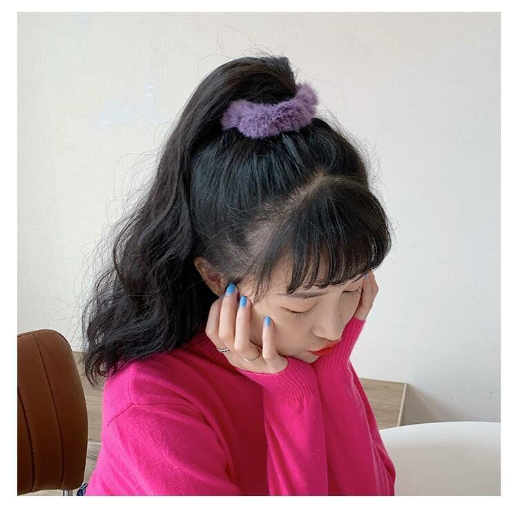 仿兔毛发圈