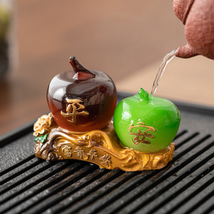 Creative fruit color changing tea pet apple tea play boutique decoration tea set accessories nourishing small decoration tea table tea tray batch
