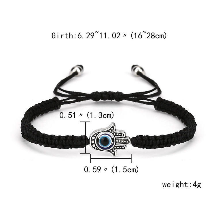 Fashion Devilu0027S Eye Alloy rope Knitting Plating Unisex Bracelets 1 Piece