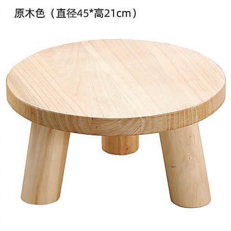 日式飘窗桌子小茶几实木榻榻米小桌子简约炕桌家用小圆桌坐地|undefined