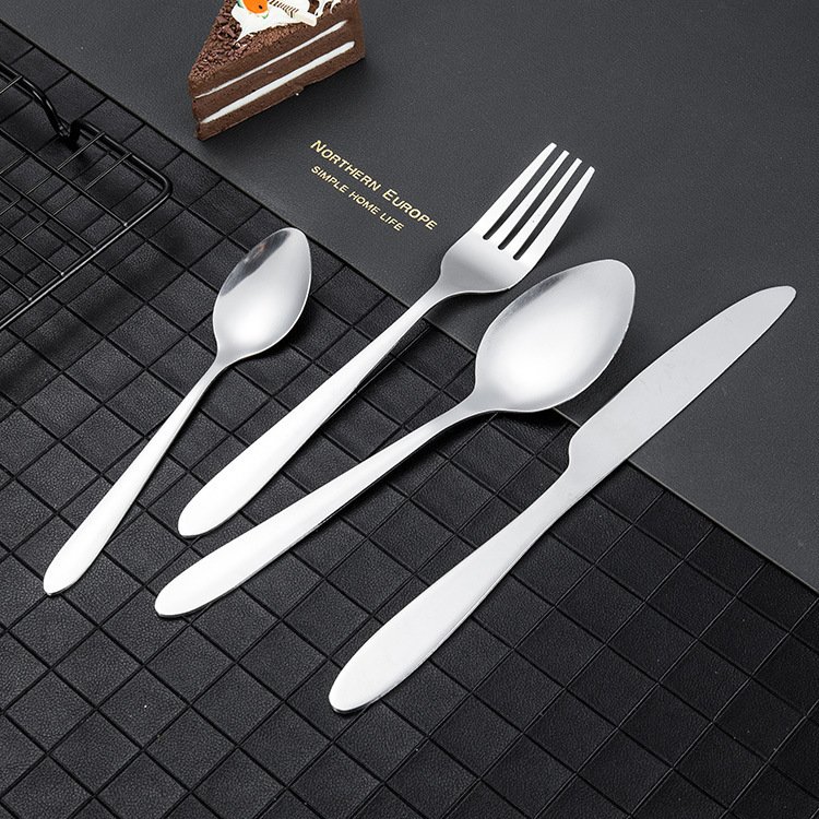 410 Stainless Steel Western Tableware Mirror Bare Steak Knife, Fork and Spoon Dessert Spoon Dessert Fork Tableware Set Gift 410 Stainless Steel Western Tableware Mirror Bare Steak Knife, Fork and Spoon Dessert Spoon Dessert Fork Tableware Set Gift