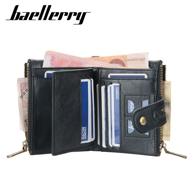 Защитный вместительный компактный кошелёк baellerry, защитная сумка на молнии, стиль высокого качества