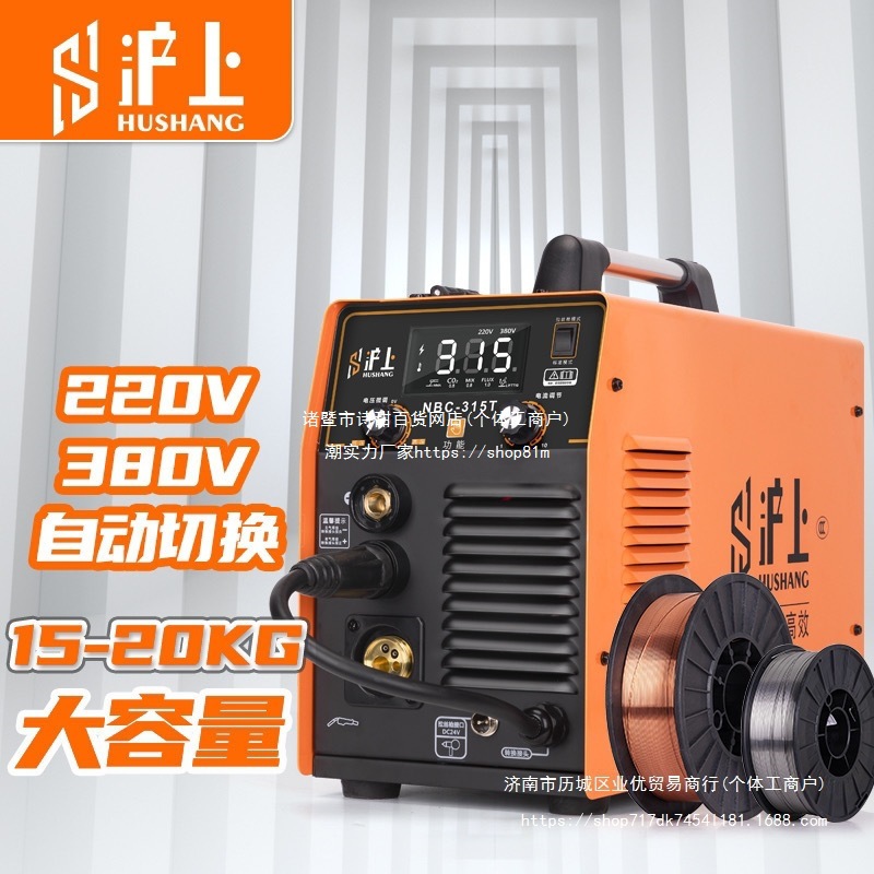 沪上迷你无气自保电焊机氩弧焊多功能一体机220v家用大容量气保焊