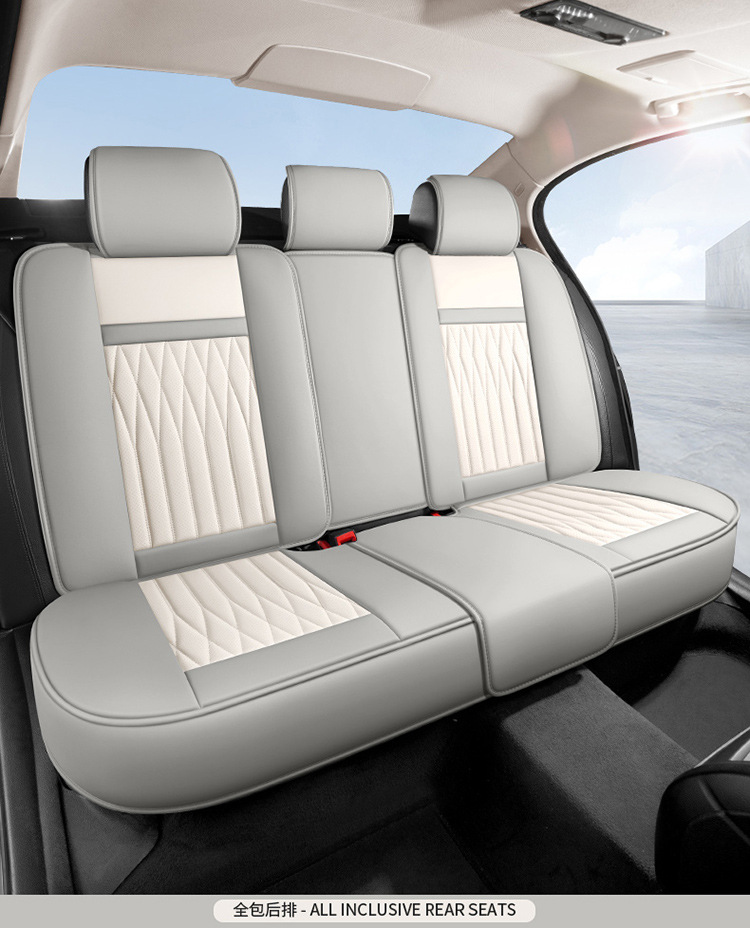 25 Years New All-Inclusive Diamond-Shaped Full-Leather Car Seat Cushion for All Seasons Manufacturer Wholesale All-Inclusive Seat Cover Cushion