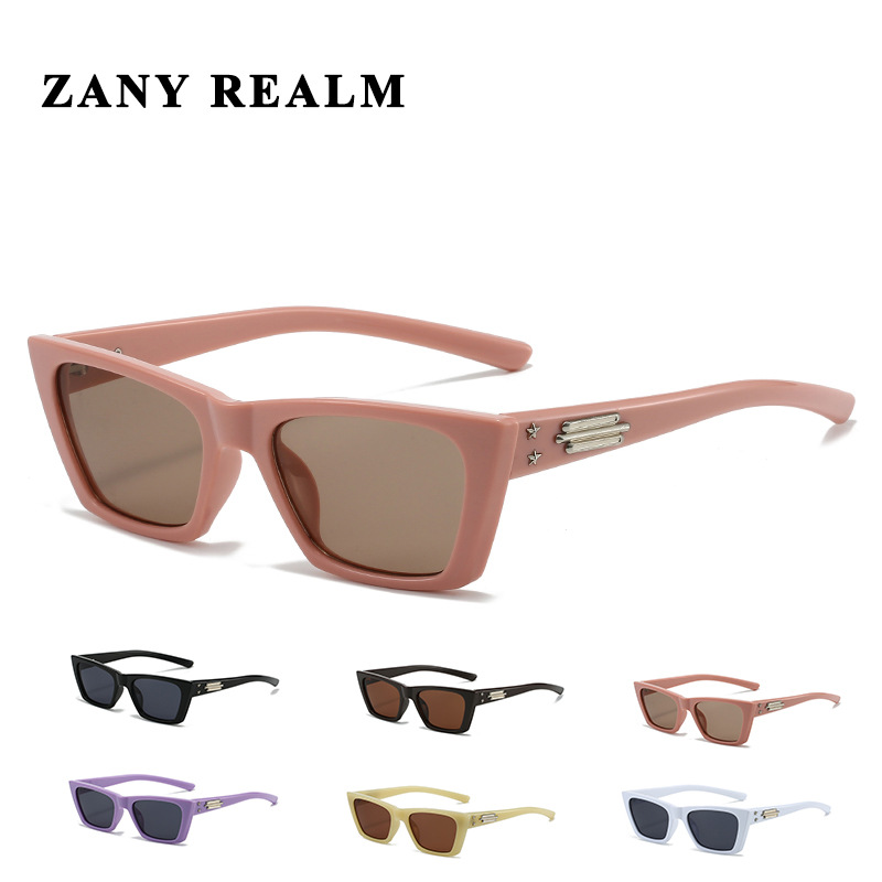 24 nuevas gafas de sol coreanas negras delgadas y de alta gama Y2 con lazo K gafas de sol Douyin Red anti-ultravioleta