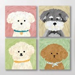 可爱卡通狗狗图案装饰画卧室客厅餐厅儿童房墙壁装饰小狗挂画