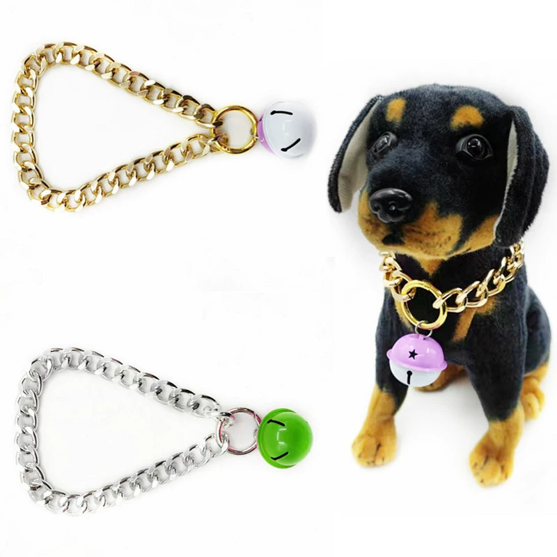 Завод новый большой колокол домашнее животное металлический ошейник метод Доу хулиган средней и большой собаки Белл Золотое ожерелье