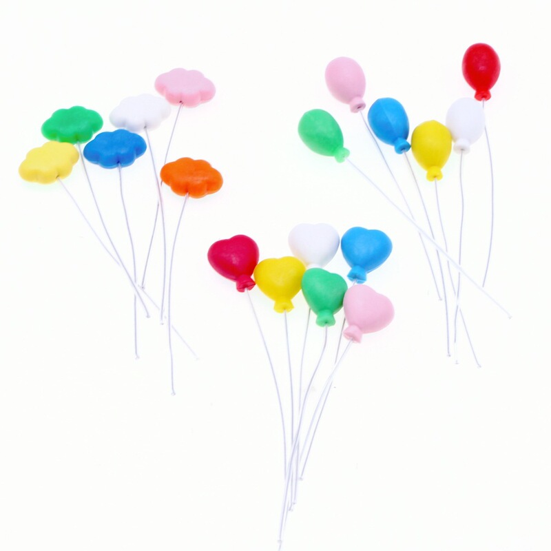 Dollhouse Mini Colorful Balloons Micro Landscape Scene Photo Props Ornaments Cake Party Car Decoration Accessories