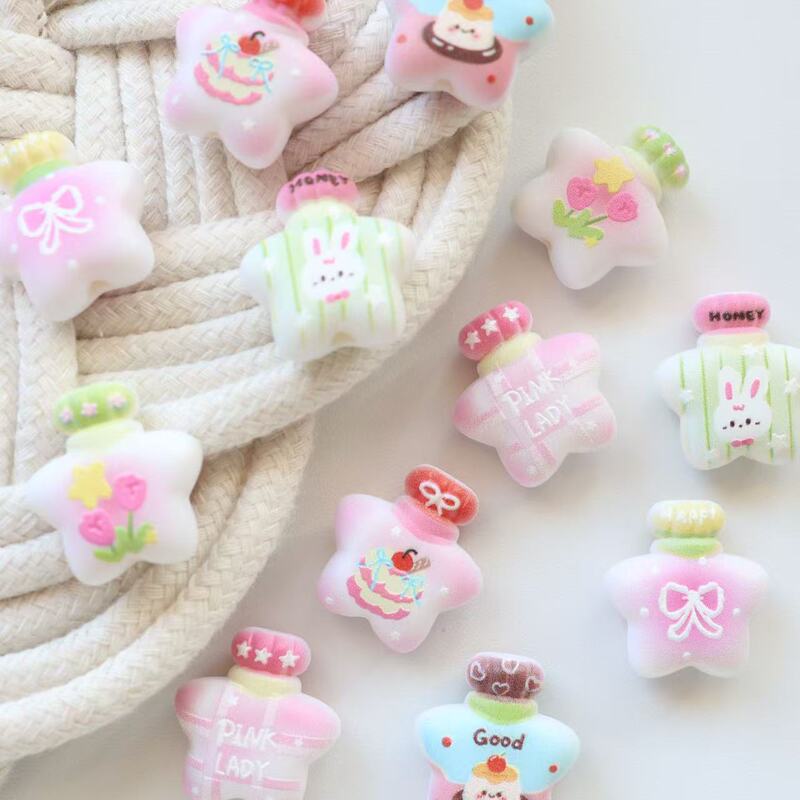 Wishing Bottle Embossed Print Frosted Star Bottle DIY Beaded Pen Phone Chain Car Hanging Keychain Material Accessories Wishing Bottle Embossed Print Frosted Star Bottle DIY Beaded Pen Phone Chain Car Hanging Keychain Material Accessories