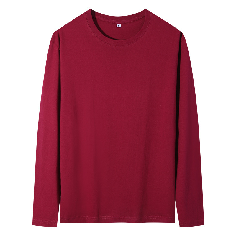 メンズトップスラウンドネック長袖無地秋服インナーメンズボトリングシャツTシャツ春秋新作カジュアルルーズメンズT|undefined