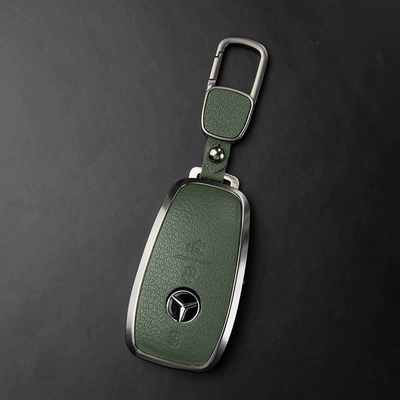 Mercedes-Benz Maybach S480 Key Cover, Car key bag - model-a-maybach-square-buckle-olive-green